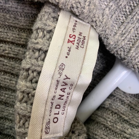 Women's Bodycon Old Navy Wool Gray Dress Turtle Neck Knitted X-SmallSweaterDress - Picture 4 of 4